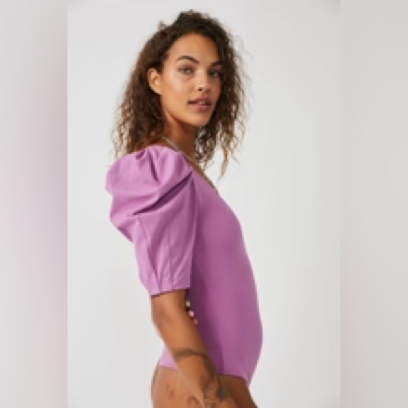 Wild berry free people va va voop body suit - Picture 2 of 8
